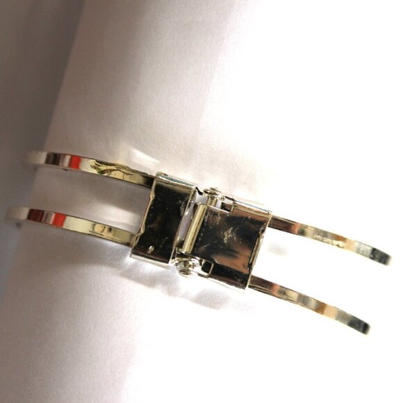 Abalone Shell Valentine Heart Hinged Cuff Bracelet - Picture 4 of 8